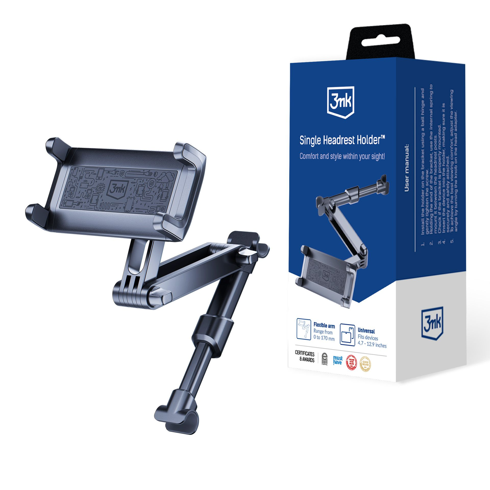 Car Holder For Headrest 3Mk Single Headrest Holder™“ Premium Quality, Stylish & Durable Protective Case